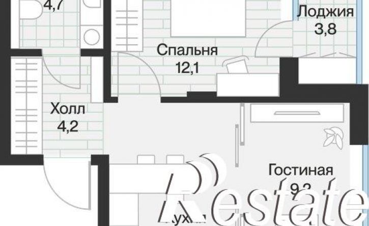 1-комн квартира улица Игоря Комиссарова, 23,  д. 23