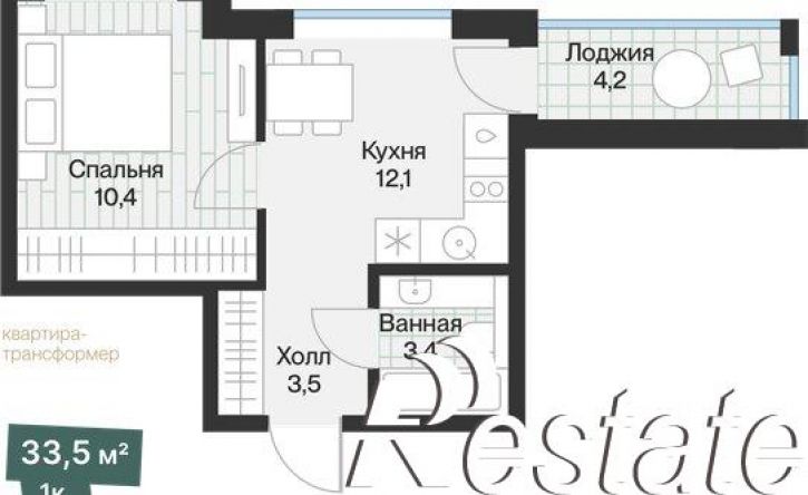 1-комн квартира улица Игоря Комиссарова, 23,  д. 23
