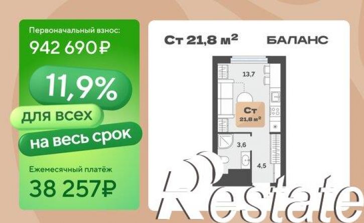 1-комн квартира улица Республики, 204 к17,  д. 204 к17