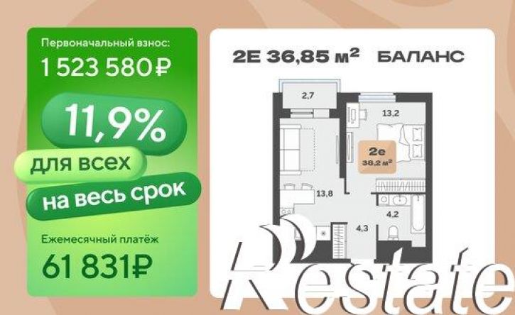 1-комн квартира улица Республики, 204 к18,  д. 204 к18