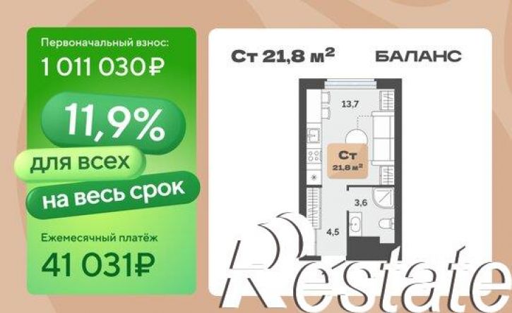 1-комн квартира улица Республики, 204 к18,  д. 204 к18