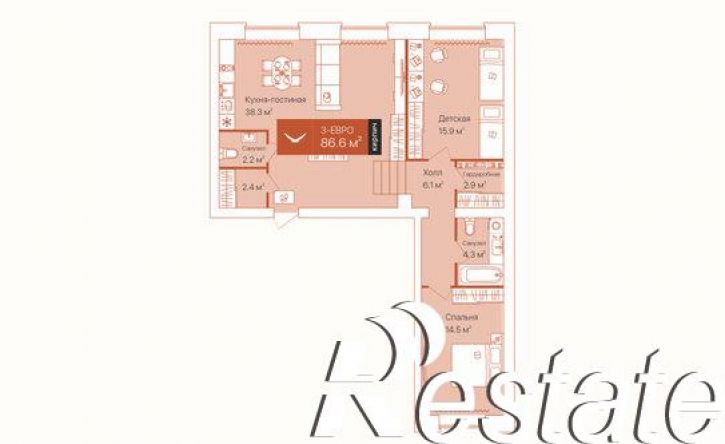 2-комн квартира улица Республики, 204 к12,  д. 204 к12