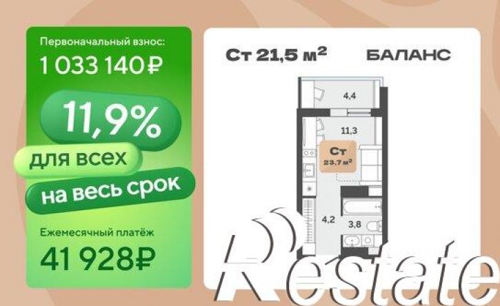 1-комн квартира улица Республики, 204 к20,  д. 204 к20