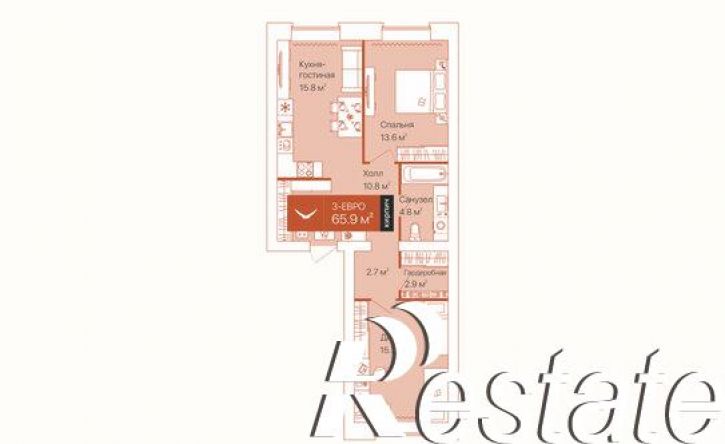 2-комн квартира улица Республики, 204 к12,  д. 204 к12