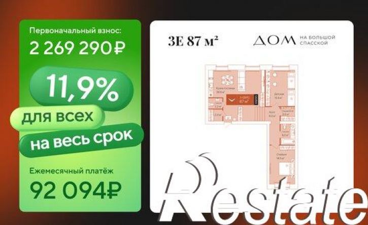 2-комн квартира улица Республики, 204 к12,  д. 204 к12