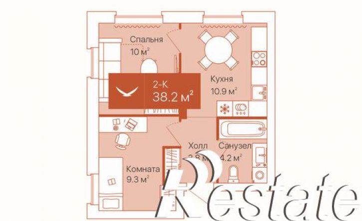 2-комн квартира улица Республики, 204 к12,  д. 204 к12