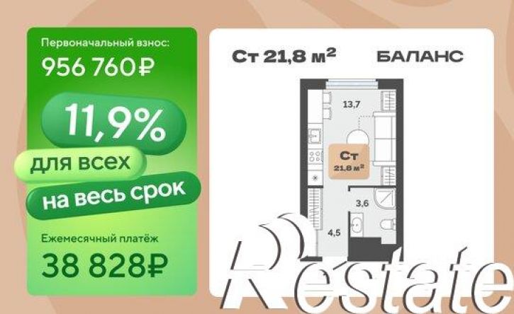 1-комн квартира улица Республики, 204 к18,  д. 204 к18