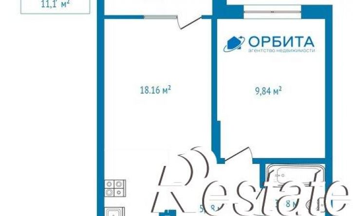 1-комн квартира улица Павла Никольского, 10 к1,  д. 10 к1
