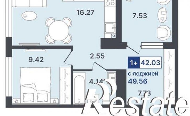 1-комн квартира в новом доме Стройотрядовская улица, 4,  д. 4
