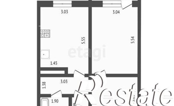 1-комн квартира Каспийская улица, 3 к1,  д. 3 к1