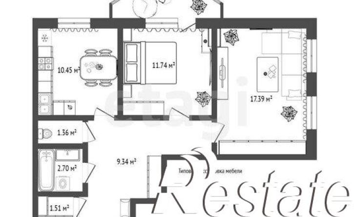 2-комн квартира Западносибирская улица, 30,  д. 30