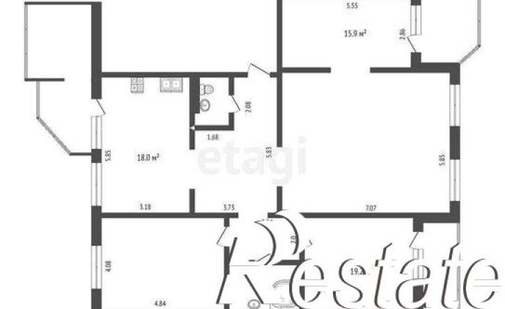 4-комн квартира Широтная улица, 99,  д. 99