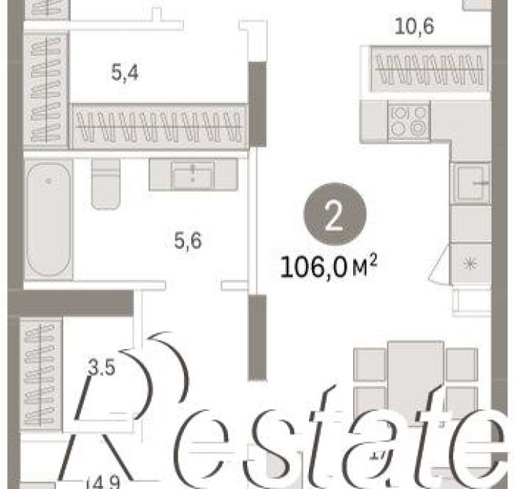 3-комн квартира Краснооктябрьская улица, 4 к2,  д. 4 к2
