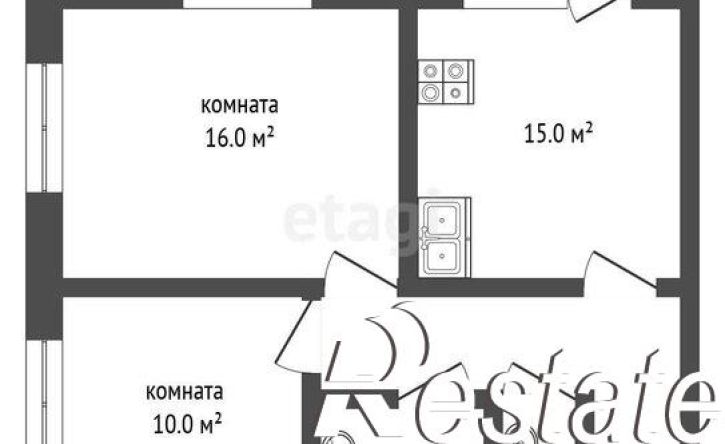 2-комн квартира Полевая улица, 117 к6,  д. 117 к6