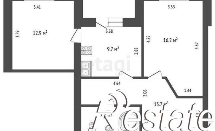 2-комн квартира улица Николая Фёдорова, 6 к1,  д. 6 к1