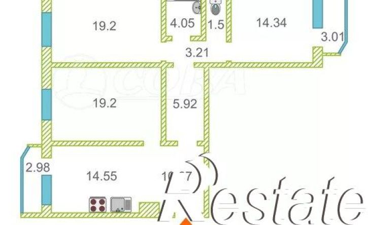 3-комн квартира улица Федюнинского, 58 к2,  д. 58 к2