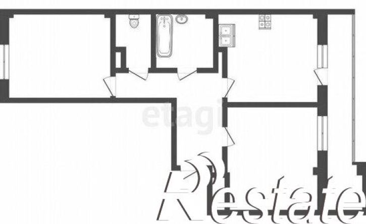 2-комн квартира улица Николая Никитина, 2 к1,  д. 2 к1