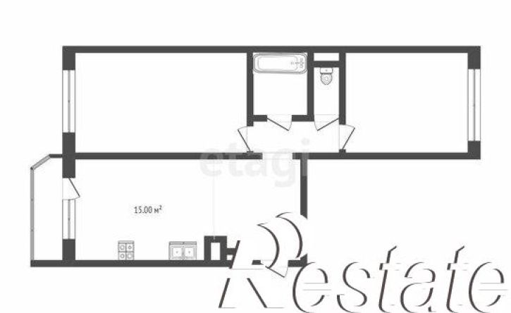 2-комн квартира улица Александра Митинского, 4,  д. 4