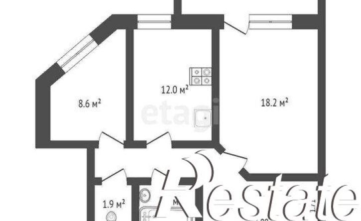 2-комн квартира улица Станислава Карнацевича, 3,  д. 3