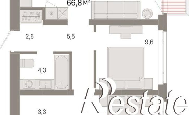 2-комн квартира в новом доме улица Республики, 205 к3,  д. 205 к3