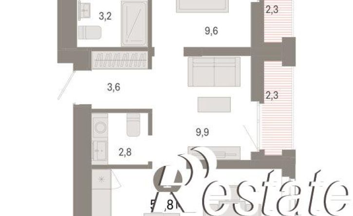 1-комн квартира в новом доме улица Республики, 205 к3,  д. 205 к3