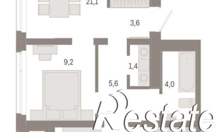 2-комн квартира в новом доме улица Республики, 205 к3,  д. 205 к3