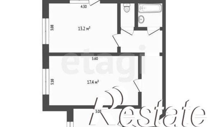 2-комн квартира улица Республики, 223,  д. 223